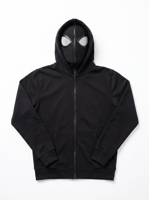 Masked Zip-Up Hoodie