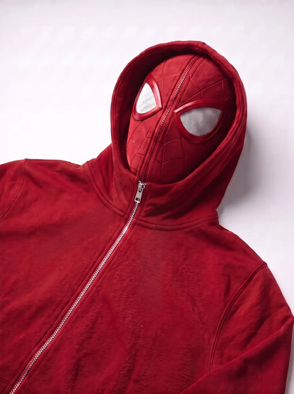 Masked Zip-Up Hoodie