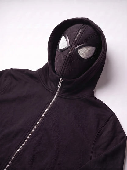Masked Zip-Up Hoodie