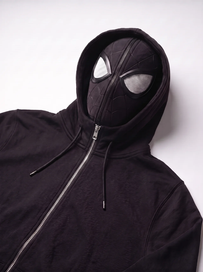 Masked Zip-Up Hoodie