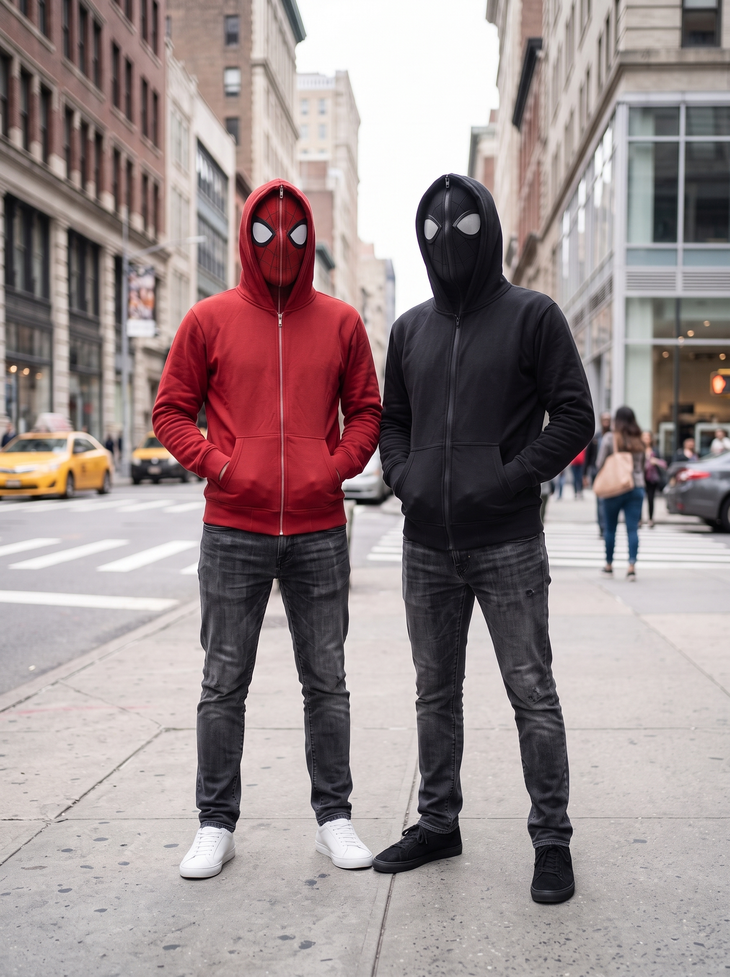 Masked Zip-Up Hoodie